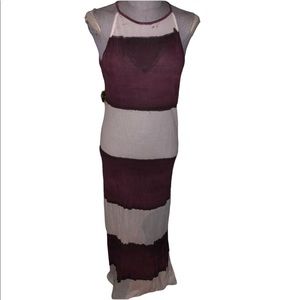 Roberta Roller Rabbit Freymann purple tie dye wide striped jersey knit d…